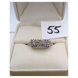 10K Gold & Diamond Ring 2.6g Total Ring Weight -