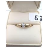 10K Gold & Diamond Solitaire Ring 2.5g Total Ring