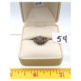 10K Gold & Diamond Ring 3.3g Total Ring Weight -