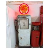 1940 Bowser Gas Pump with New Shell Light Up