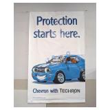 (2) Large Chevron with Techron Plastic Dealer