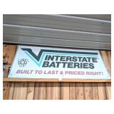 Original Interstate Battery Metal Sign - Measures