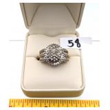 10K Gold & Diamond Ring 5.0g Total Ring Weight -