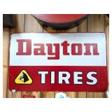 Vintage Dayton Tires Metal 1960s Sign - Measures