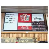 Coca-Cola Menu Sign With Letters -  Measures