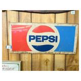 Pepsi Metal Sign - Measures Approx. 22 x 10