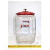 Vintage Lance Countertop Glass Jar with Metal Lid