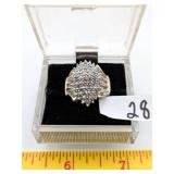 10K Gold & Diamond Ring 6.1g Total Ring Weight -