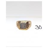 10K Gold & Diamond Ring 2.8g Total Ring Weight -
