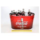 Coca-Cola Metal Tub with Coke Bottle & Faux Ice