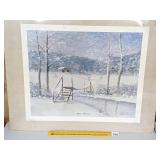 Danny Thrasher Print - Winter Hideaway -   Signed
