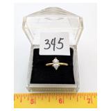 Costume Jewelry Ring with Green Stones