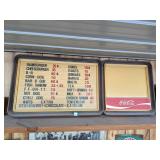 Coca-Cola Plastic Menu Sign - Measures Approx. 50