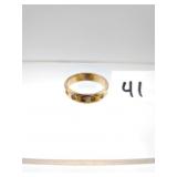 14K Gold & Diamond Ring 5.4g Total Ring Weight -