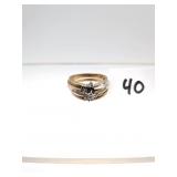10K Gold & Diamond Bridal Ring Set - 5.6g Total