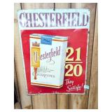 Vintage Chesterfield Cigarettes Tin Litho Metal