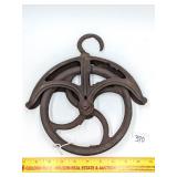 Vintage Cast Metal Pulley