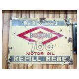 Vintage Diamond 760 Motor Oil Porcelain Service
