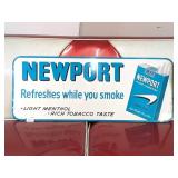 Vintage Newport Cigarettes Metal Sign - 1959-69 -