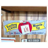 Vintage L&M Filters Cigarettes Sign - Measures