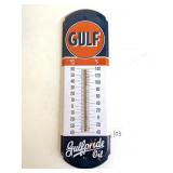 Gulfpride Oil Thermometer Sign - Measures