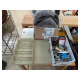 Group of Assorted Items including a Key box, Cash