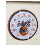 New Reproduction Gulfpride Oil Thermometer Sign