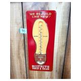 Vintage Biltrite Heels & Soles Thermometer Sign -