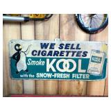Vintage 1960s Kool Cigarette Sign - Measures