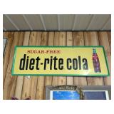 Vintage Diet Rite Cola Sign - Single Sided,