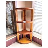 Small Wooden Corner Shelf - Measures Approx. 8W x