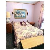 Vintage Full Size Headboard with Bed Frame -