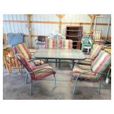 Patio Table and (6) Matching Chairs - Cushions