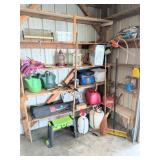 Garage Corner Clean Out includes Gas Cans and