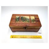 Vintage Wooden Jewelry Box - Located in Kitchen