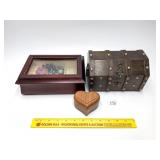 (3) Jewelry Boxes, includes a Small Wooden Heart