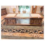Vintage Coffee Table - (2) Top Insets are Faux
