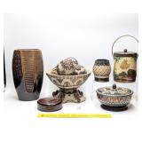 Group of Décor Items including Ceramic Vase &