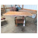 Wood and Metal Work Bench - Measures Approx. 56L