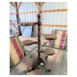 Vintage Wooden Plant Stand - Located in Garage