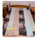 Hand Tied Blanket - Measures Approx. 59 1/2W x