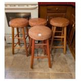 (4) Kitchen Stools - Measures 13 W x 25T -