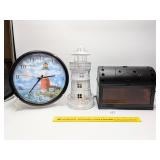 Lighthouse Clock and Wax tart Warmer plus Punched