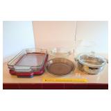 Group of Glass Bakeware - Pyrex and Anchor