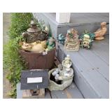 Group of Garden Décor - Located on Back Porch