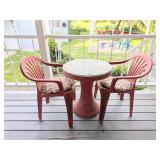Patio Table & Chair Set - Table Measures Approx.