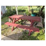 Wooden Picnic Table - Measures Approx. 73 x 29