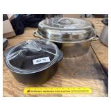 Stainless Roaster & Pampered Chef Rock Crock (4