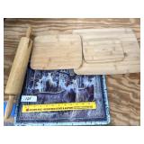 Glass Whitetail Deer Cutting Board, some wooden