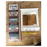 Large Decorative Family Rules Wall Hanging; also